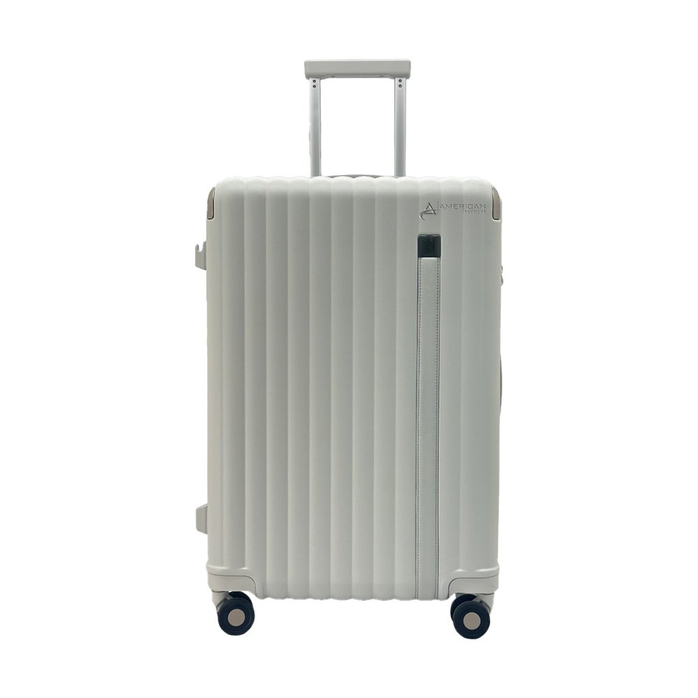 The Mont Clair Vertical Ridge Hardside Luggage – Arctic White